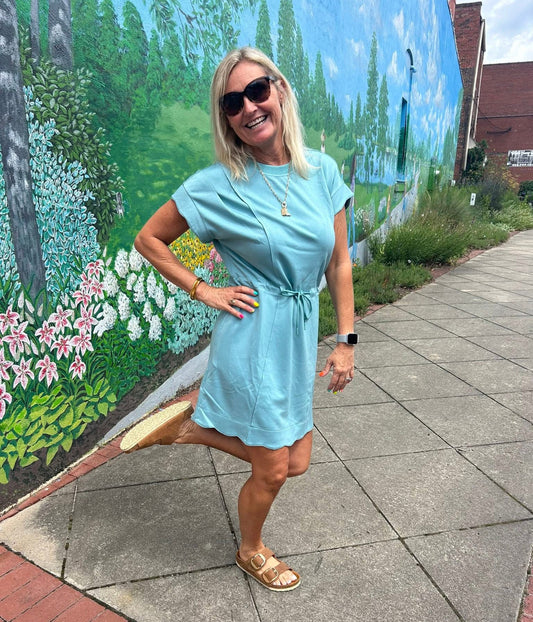 Umgee tie waist dress