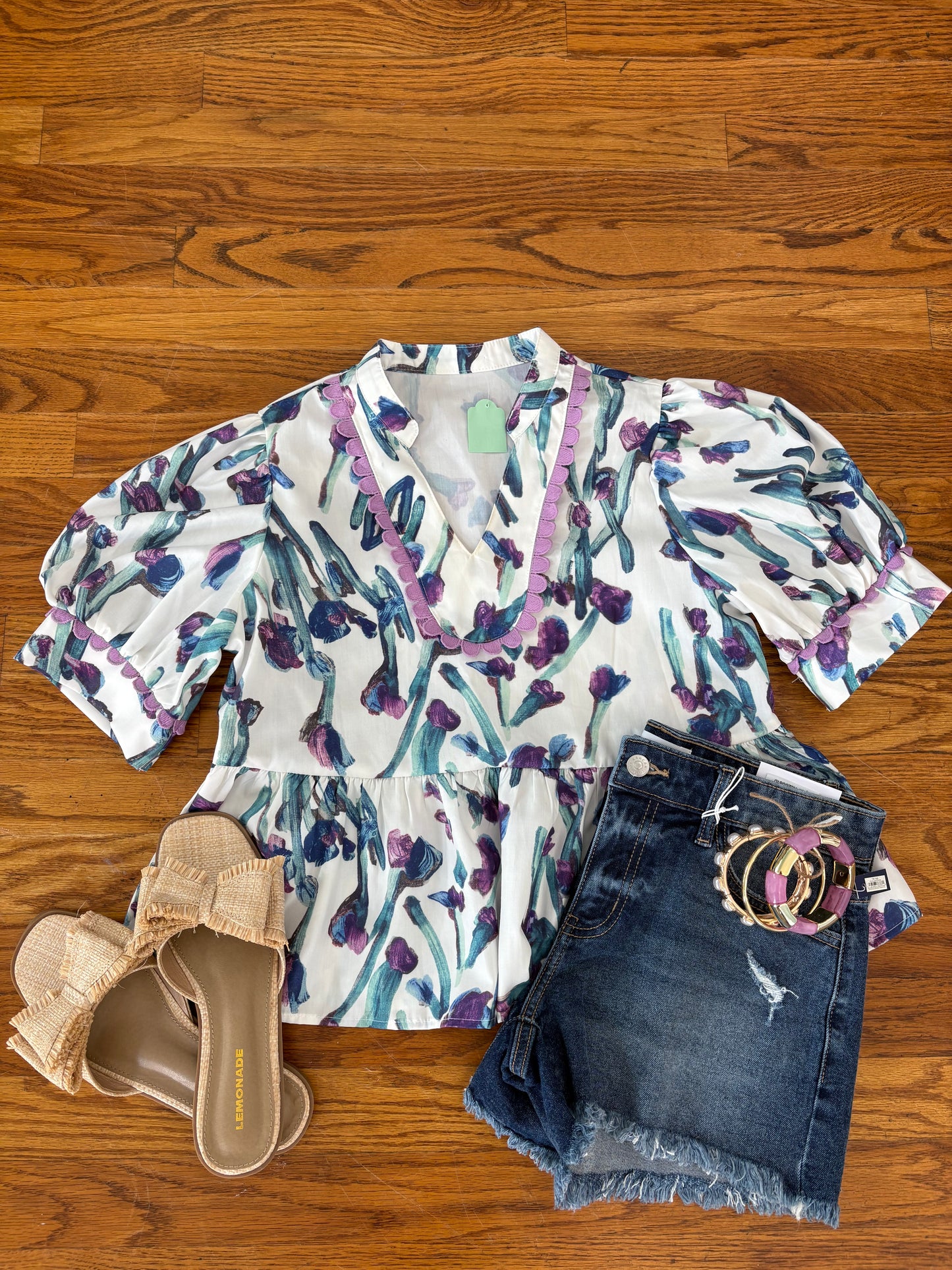 Weekend Vibes Distressed Shorts