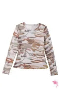 Desert Drift Camo Sheer Top