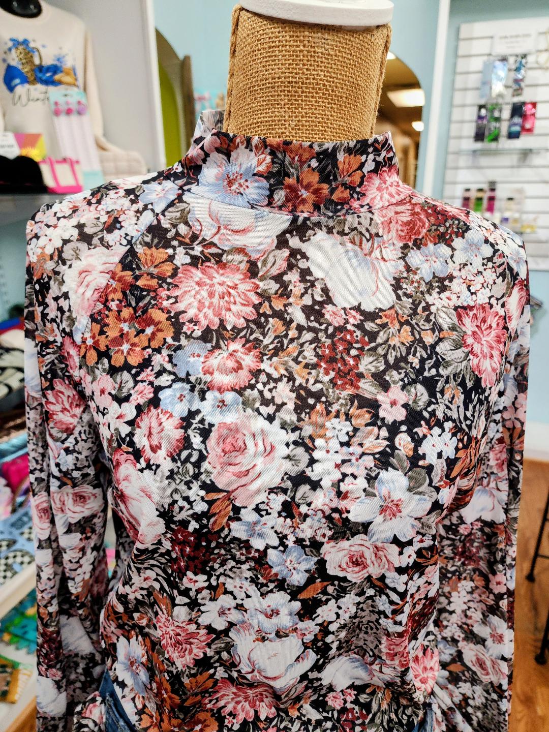 Enchanted Floral Sheer Top