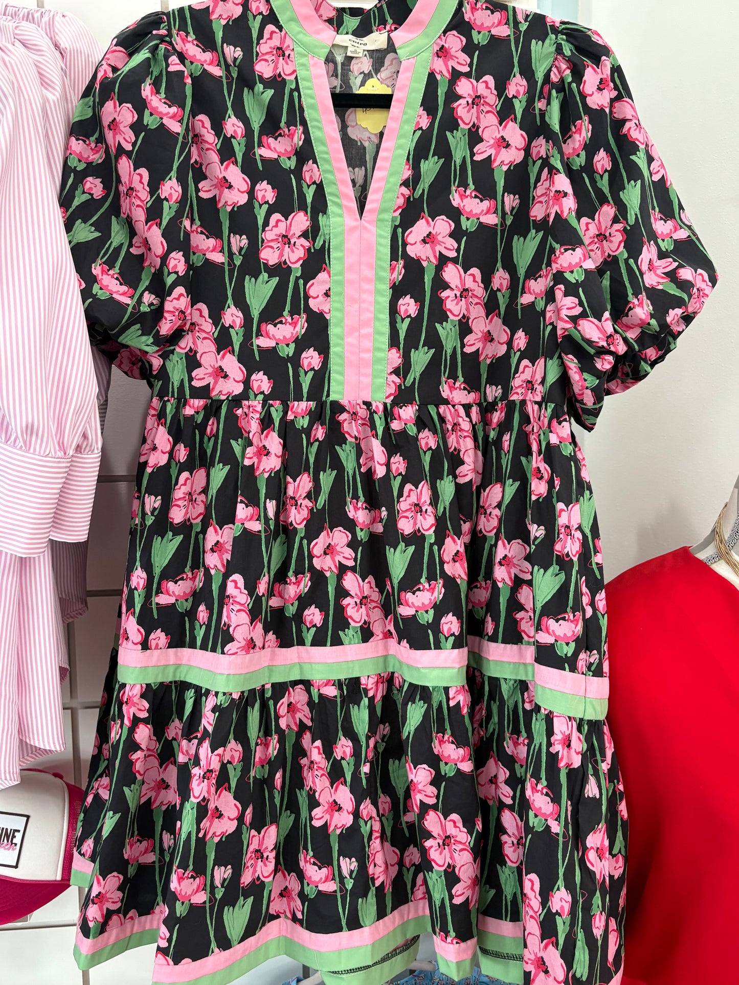 Entro black and pink floral dress Sunshine City Entro black and pink floral dress Sunshine City