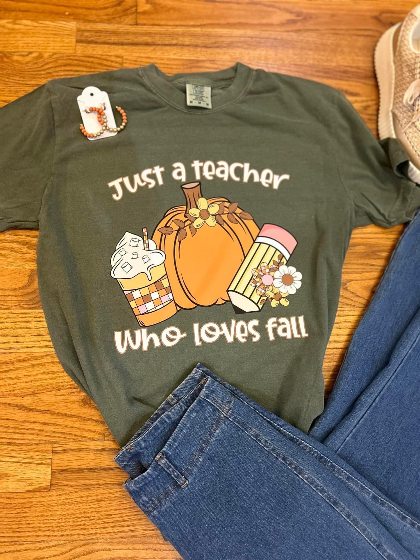 "Just A Teacher Who Loves Fall" Short-Sleeve Shirt