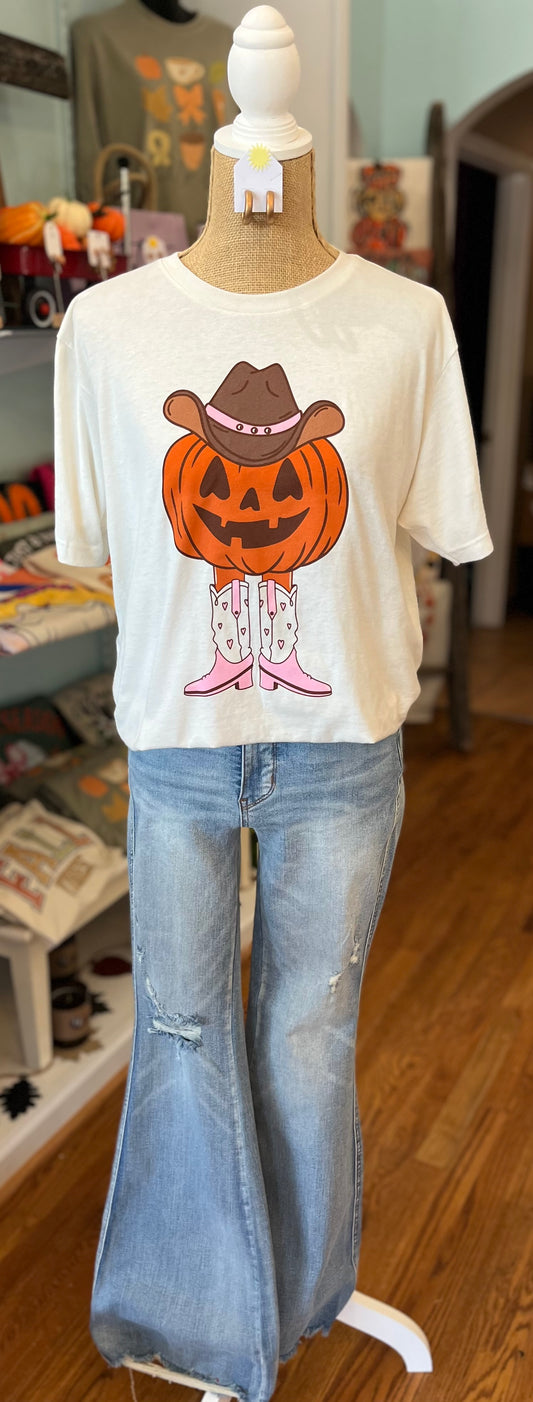 Western Cowgirl Pumpkin T-Shirt