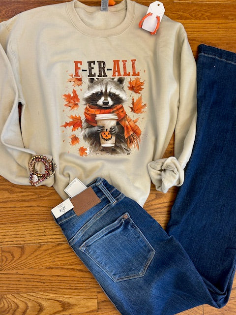 "F-ER-ALL" Raccoon Sweatshirt