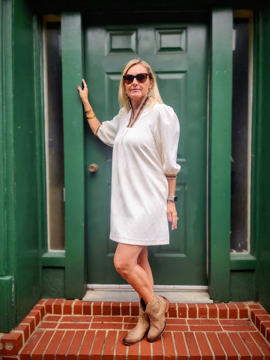 Timeless Neutral Shift Dress