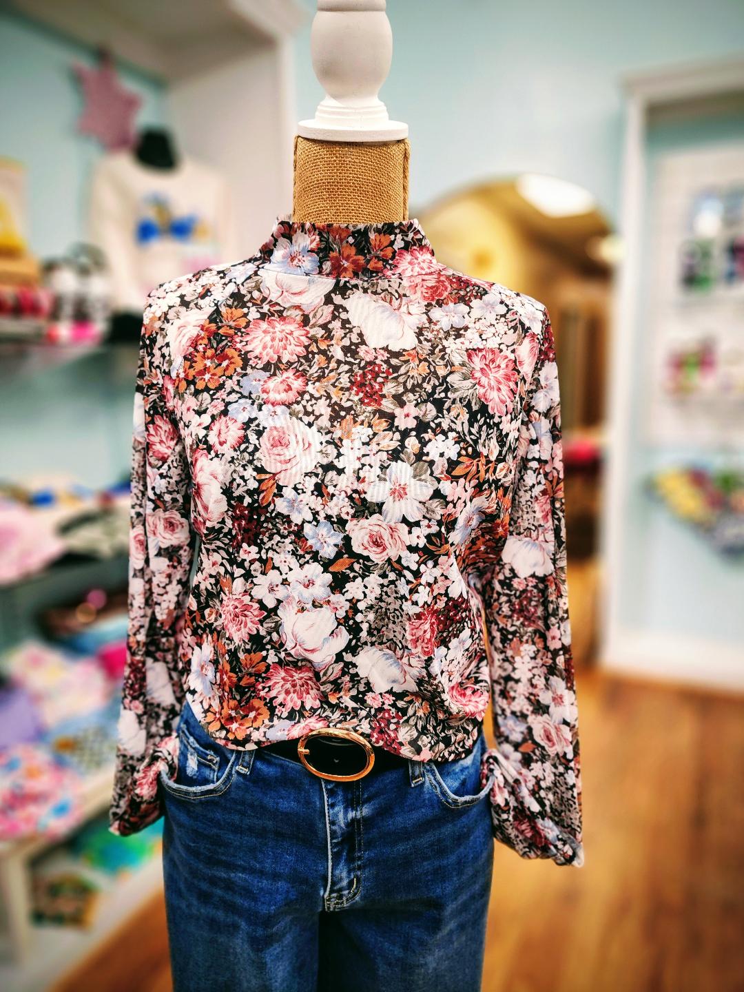 Enchanted Floral Sheer Top