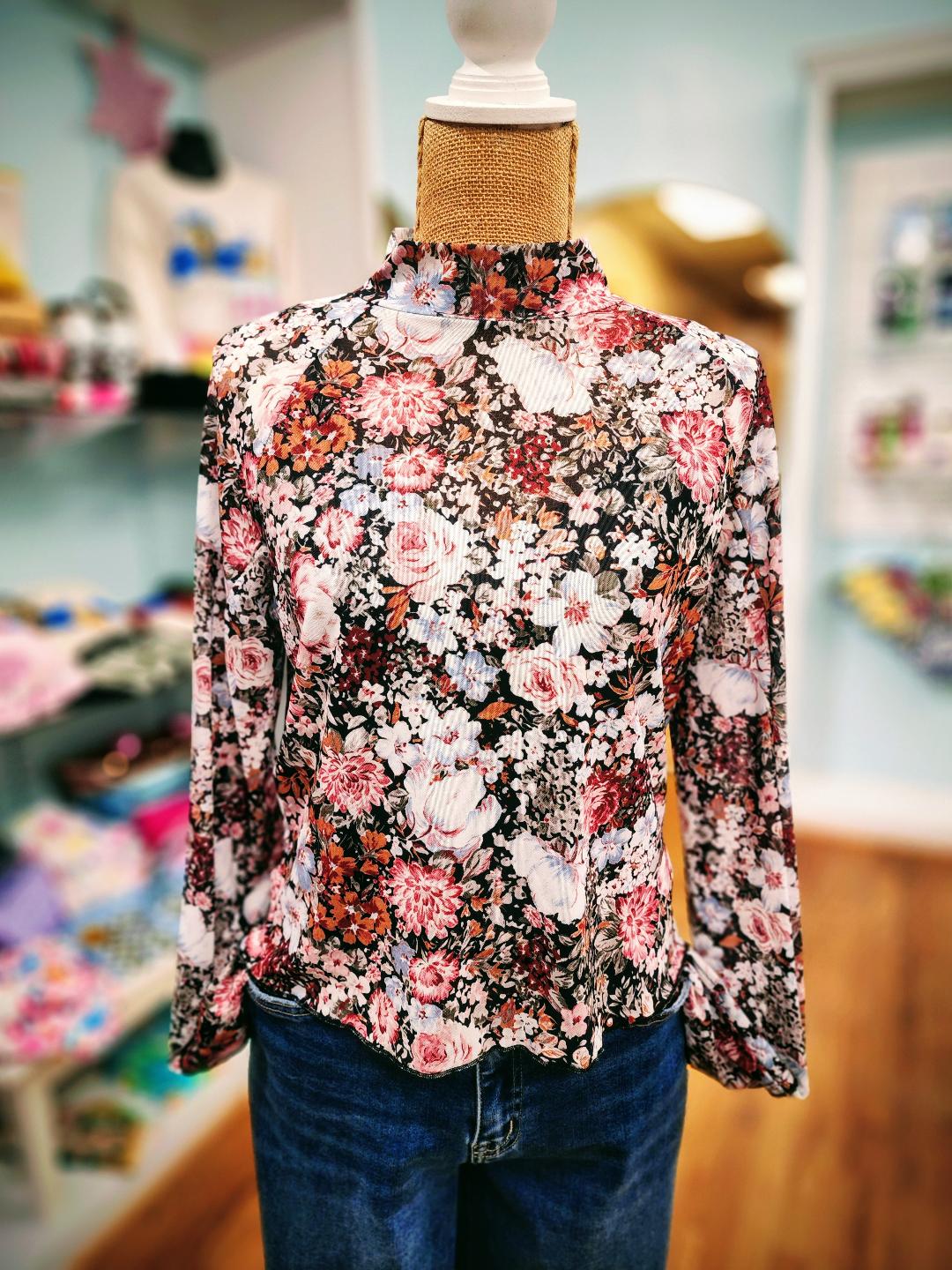 Enchanted Floral Sheer Top