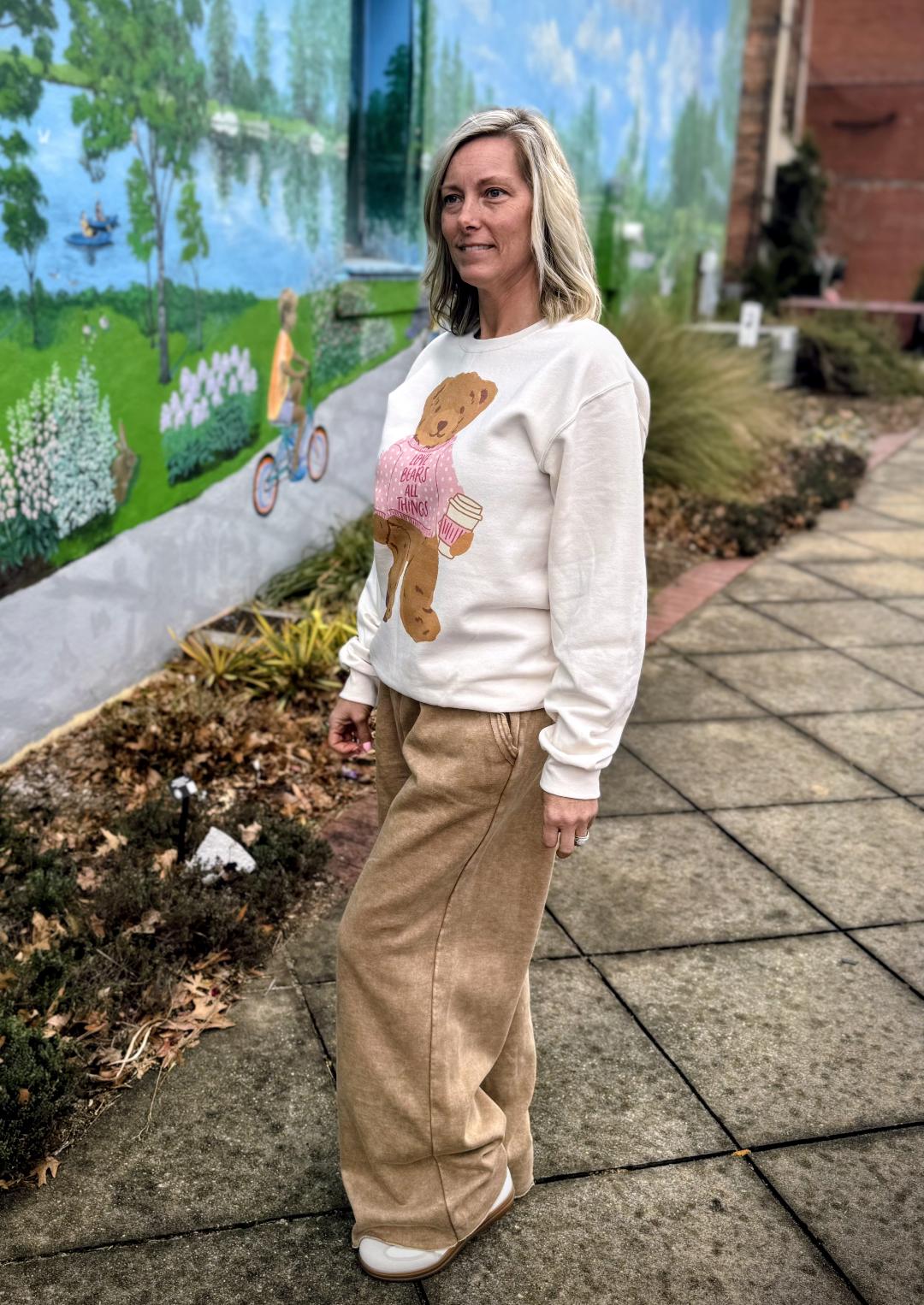 mineral washed wide leg pants