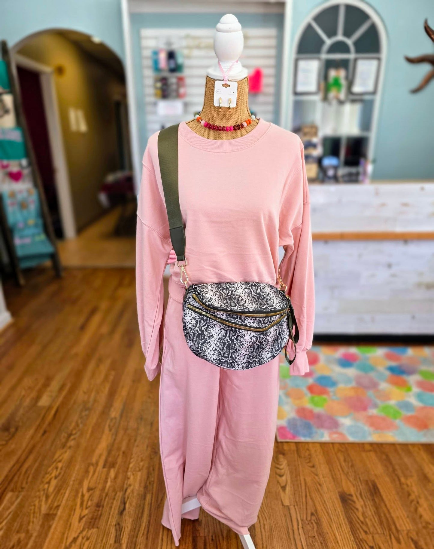 blush pink two piece set