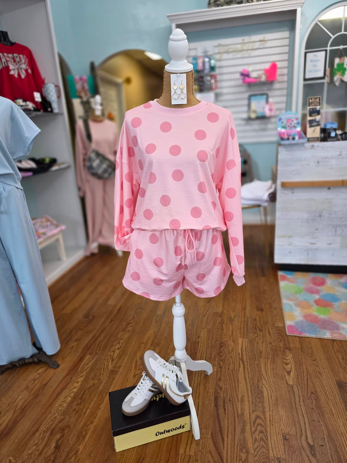 Charming Pink Polka Dot Set