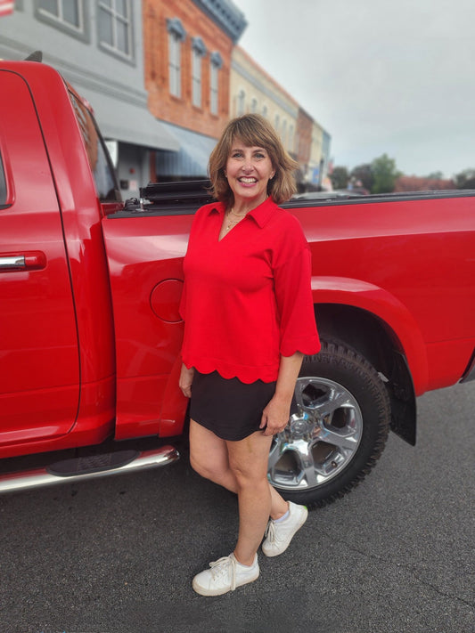 Grace & Gather Red Blouse